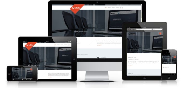 new web design for redkitecode.com shown on multiple devices